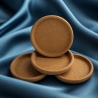 4er Korkuntersetzer Set  ⌀ 10 cm mit Rand 