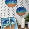 Ozean Wanddeko, Resin Art, Meer Deko zum Aufhängen,Wellen