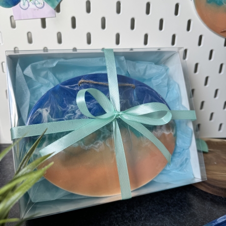 Ozean Wanddeko, Resin Art, Meer Deko zum Aufhängen,Wellen