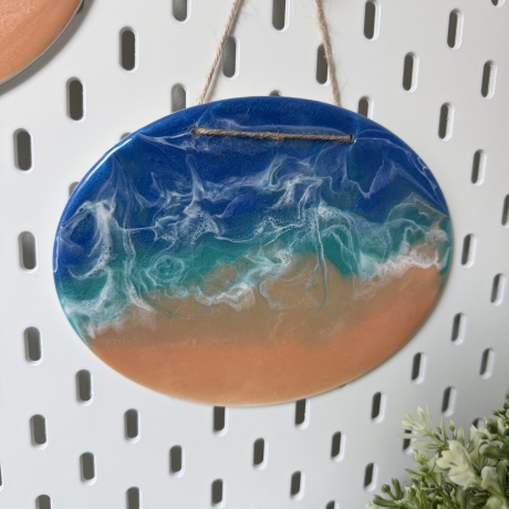 Ozean Wanddeko, Resin Art, Meer Deko zum Aufhängen,Wellen