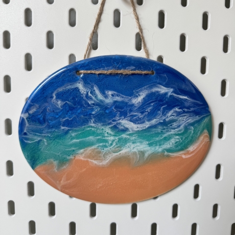 Ozean Wanddeko, Resin Art, Meer Deko zum Aufhängen,Wellen