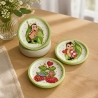 4er Korkuntersetzer Set  ⌀ 10 cm mit Rand 