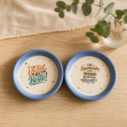 2er TerracottaUntersetzer Set  ⌀ 11 cm - Beste Mama