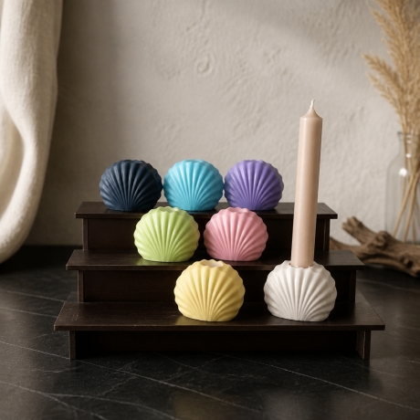 Kerzenhalter Muschelform Geschenk Mitbringsel, Tischdeko