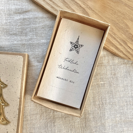 Geschenkschachtel zu Weihnachten • Geldgeschenk Gutschein