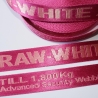 Gurtband 35 mm Schriftzug RAW pink rosa Schriftzug