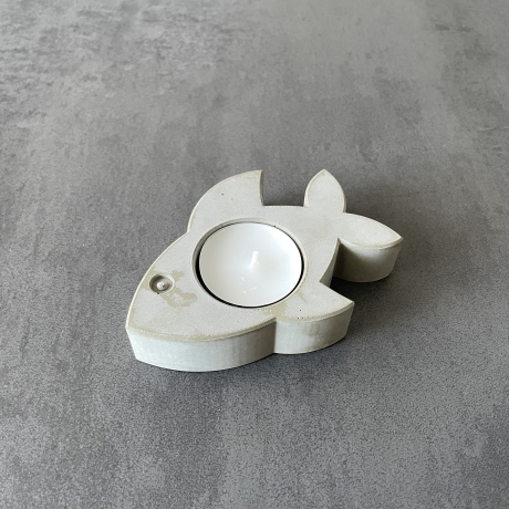 Beton Teelichthalter Fisch | Geschenk | Tierliebhaber | Deko
