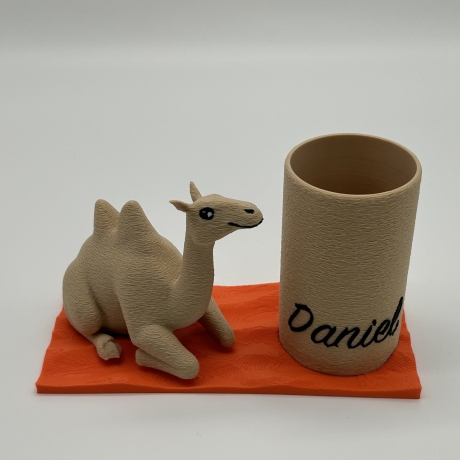 Stiftehalter Einschulung personalisiert Tiermotiv, Stifthalter