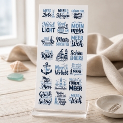 21 RUB Ons Sticker,  randlose Rub ons Sticker - Maritim