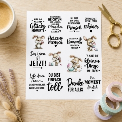16 RUB Ons Sticker,  randlose Rub ons Sticker - Hasi