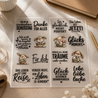 16 RUB Ons Sticker,  randlose Rub ons Sticker - Hasi