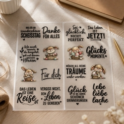 16 RUB Ons Sticker,  randlose Rub ons Sticker - Hasi