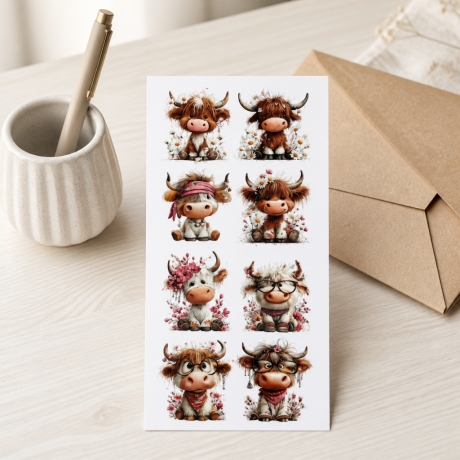 8 RUB Ons Sticker,  randlose Rub ons Sticker - StierBaby