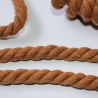 2m Baumwollkordel gedreht 13 mm cognac braun rehbraun XL-Kordel
