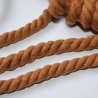2m Baumwollkordel gedreht 13 mm cognac braun rehbraun XL-Kordel