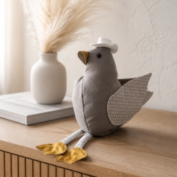 Türstopper Fensterschutz Buchstütze Deko - Möwe Braun 