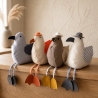 Türstopper Fensterschutz Buchstütze Deko - Möwe Braun 