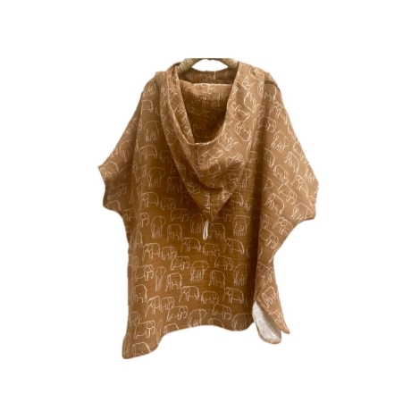 Badeponcho aus Musselin | Damen | Herren | Kinder | Öko Tex 100