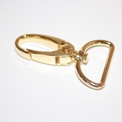 1x Karabinerhaken 25 mm gold Karabiner RE