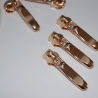 Zipper gold formschön ab 2 St. 5 mm Schiene Schieber
