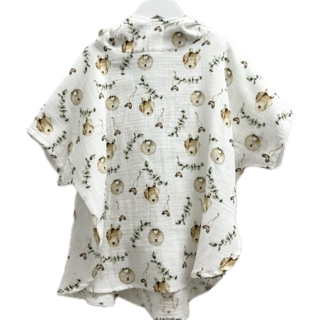 Badeponcho aus Musselin | Damen | Herren | Kinder | Öko Tex 100