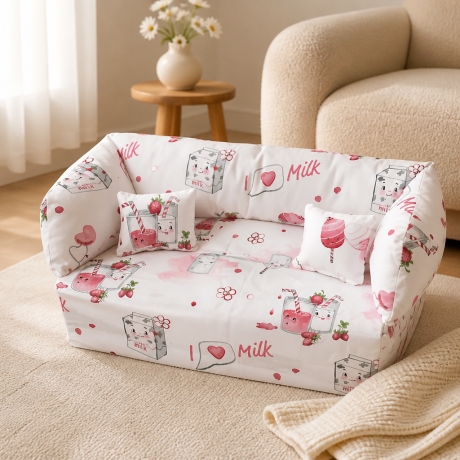 Deko-Sofa KosmetikboxSofa TaschentücherboxSofa - milk