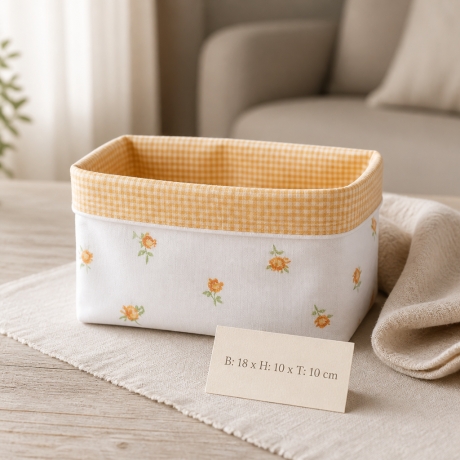 2er Set Utensilo Aufbewahrung Geschenk Unikat - Rosen apricot