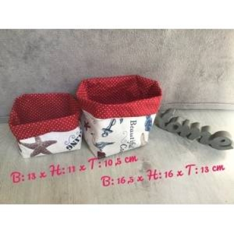 2er Set Utensilo Aufbewahrung Geschenk Unikat - Maritim