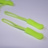 7x Reißverschluss-Anhänger neongrün schmale Form LETZTEN