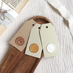 Set aus 3 Geschenkanhängern nach Wahl • mit Wachssiegel