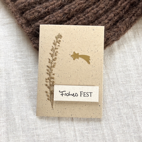 Mini-Klappkarte • Frohes Fest • Weihnachtskarte Weihnachten