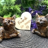 Katzenpärchen (2 Stück) handgefertigt aus Keramik