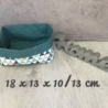 3er Set Utensilo Aufbewahrung Geschenk Unikat - Dreiecke d´grün