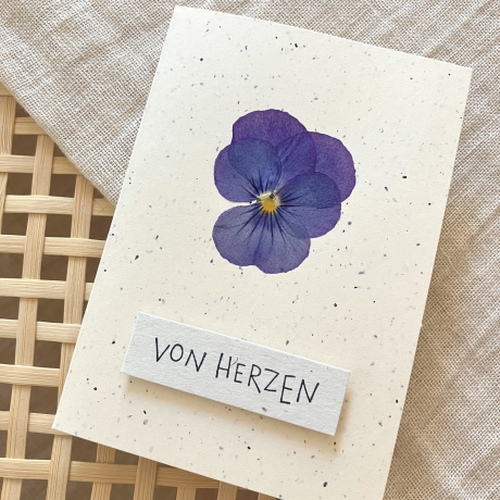 Von Herzen • Karte zum Geburtstag Grüße Geschenk