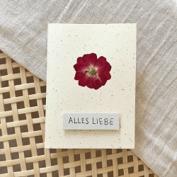 Alles Liebe • Geburtstagskarte mit Blume Rose Jubiläum
