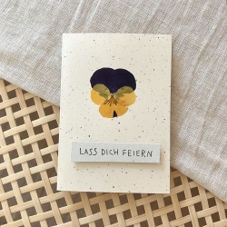 Lass dich feiern • Geburtstagskarte mit Blume Jubiläum Prüfung
