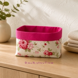 Utensilo Aufbewahrung Frühstückskorb Geschenk Unikat - Rosen pink