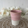 Kaffeebecher To Go rosa/magnolia Porzellan auf Bestellung