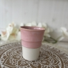 Kaffeebecher To Go rosa/magnolia Porzellan auf Bestellung