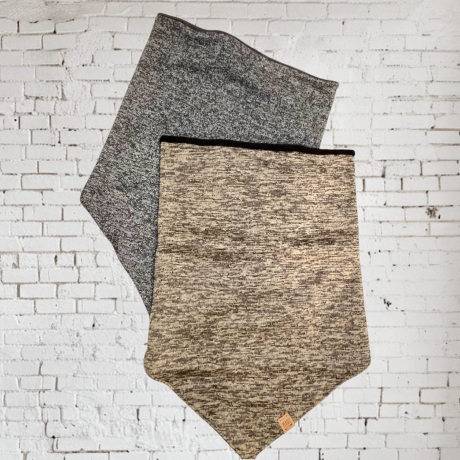 Dreieck Loop aus Strickfleece und Alpenfleece grau ‍
