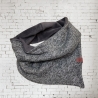 Dreieck Loop aus Strickfleece und Alpenfleece grau ‍