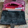 Kleines Portemonnaie metallic pink aus Echtleder