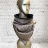 Dreieck Loop aus Strickfleece und Alpenfleece braun ‍
