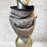 Dreieck Loop aus Strickfleece und Alpenfleece braun ‍
