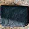 Kleines Portemonnaie metallic pink aus Echtleder
