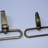 2x Karabinerhaken 45 - 50 mm altmessing leichte Karabiner bronze