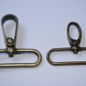 2x Karabinerhaken 45 - 50 mm altmessing leichte Karabiner bronze