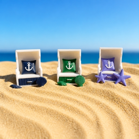 Dekotablett + Strandkorb + Kerzendeko handgemacht - hellblau 