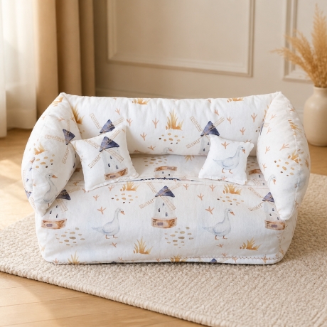 Deko-Sofa KosmetikboxSofa TaschentücherboxSofa - Gänse + Mühlen