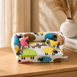 Deko-Sofa Kosmetikbox Sofa Taschentücherbox Sofa - Schafe bunt